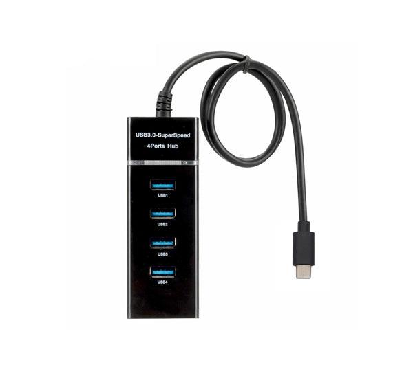Hub Multipuertos Tipo C 4 Puertos USB 3.0 Teknitek - TecnoStrike® 