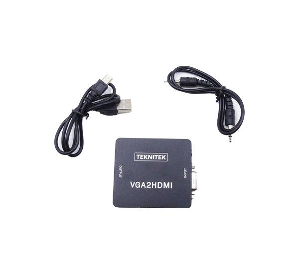Conversor de VGA a HDMI (H-H) + Audio Portable Teknitek - TecnoStrike® 